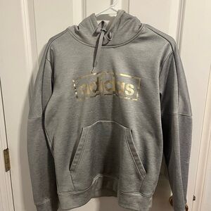 Adidas Gray and Gold Sweater with Logo